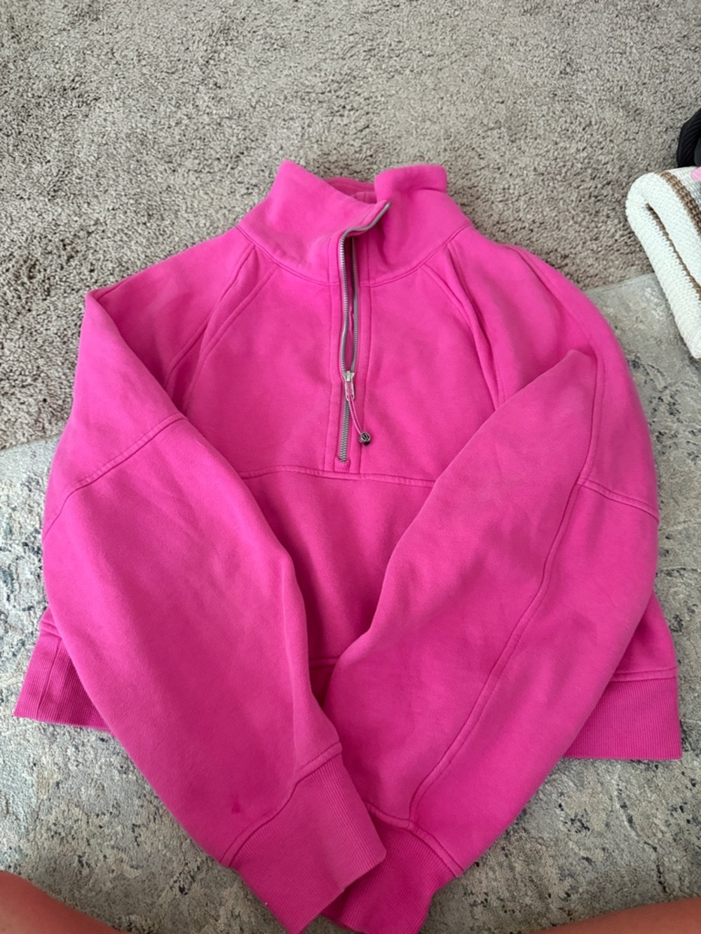 Lulu Scuba Pink Half-Zip Pullover Sweater - Women's